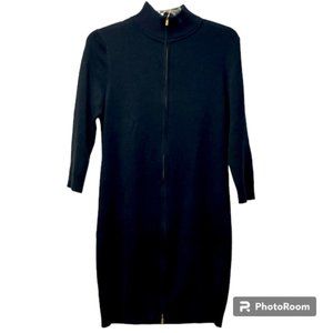 NEW! Tommy Bahama Pickford Rib Full Zip Dress, Black, Size L/G